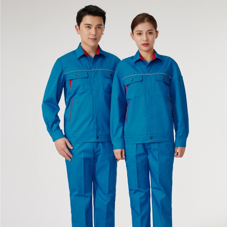  Colorful blue and bright red overalls AC2202-2