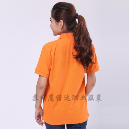 橙色超高支纱纯棉T恤工作服 ID266-TX